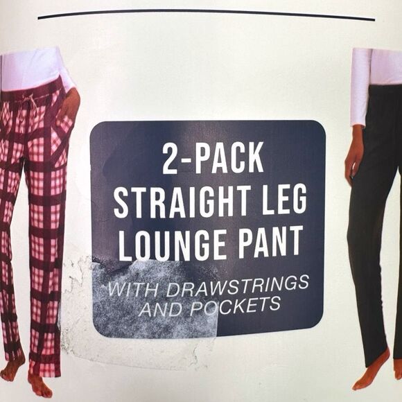 Lucky Brand 2-Pack Straight Leg Lounge Pants x Pockets & Drawstrings - Size XXL - Picture 2 of 4